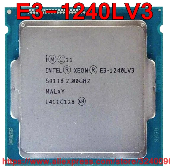 

Original Intel CPU Xeon E3-1240LV3 Processor 2.00GHz 8M 25W Quad-Core E3 1240LV3 LGA1150 free shipping E3-1240L V3 E3 1240L V3