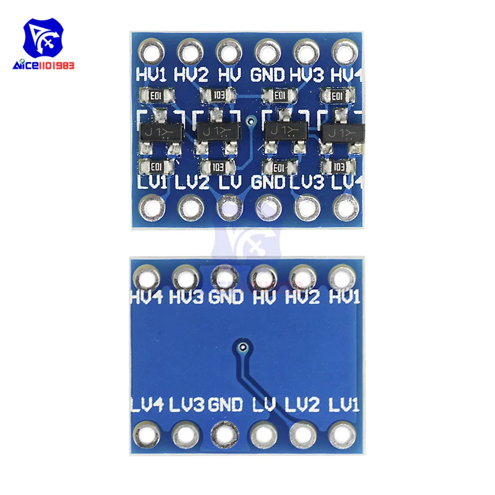 diymore IIC I2C Logic Level High/Low Voltage Converter Bi-Directional Board Module 5V 3.3V DC Module For Arduino with Pins