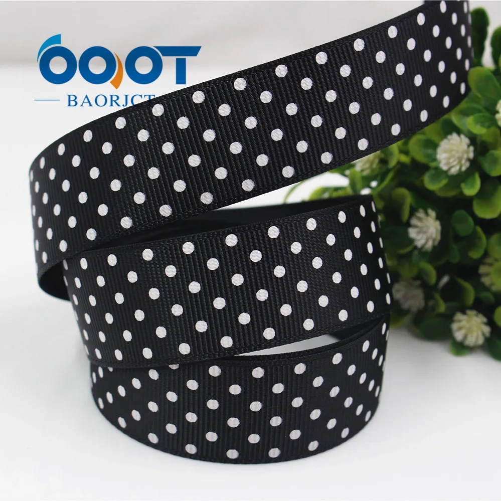 OOOT BAORICT 176224,Polka Dots grosgrain Ribbon,25MM ,10 yards The tape for Sewing , DIY Headdress Accessories Handmade material