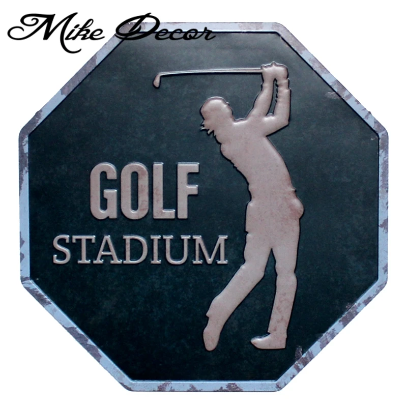 [ Mike Decor ] GOLF STADIUM Metal Painting Retro Gift Irregular sign decor YB-831