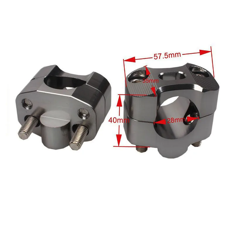 

CNC Universal Aluminum Motorcycle HandleBar Fat Bar Risers Adapter Mount Siser Clamp Adaptor For 7/8" 22mm to 1 1/8" 28mm