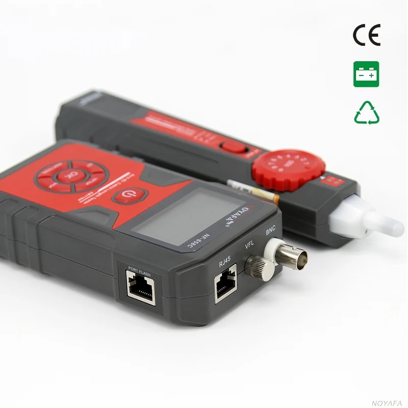 LCD Wire tracker Cable Tracer  RJ45 BNC Coaxial Cable Length Tester Cable Fault Locator VFL UTP STP RJ45 Cat5 CAT6