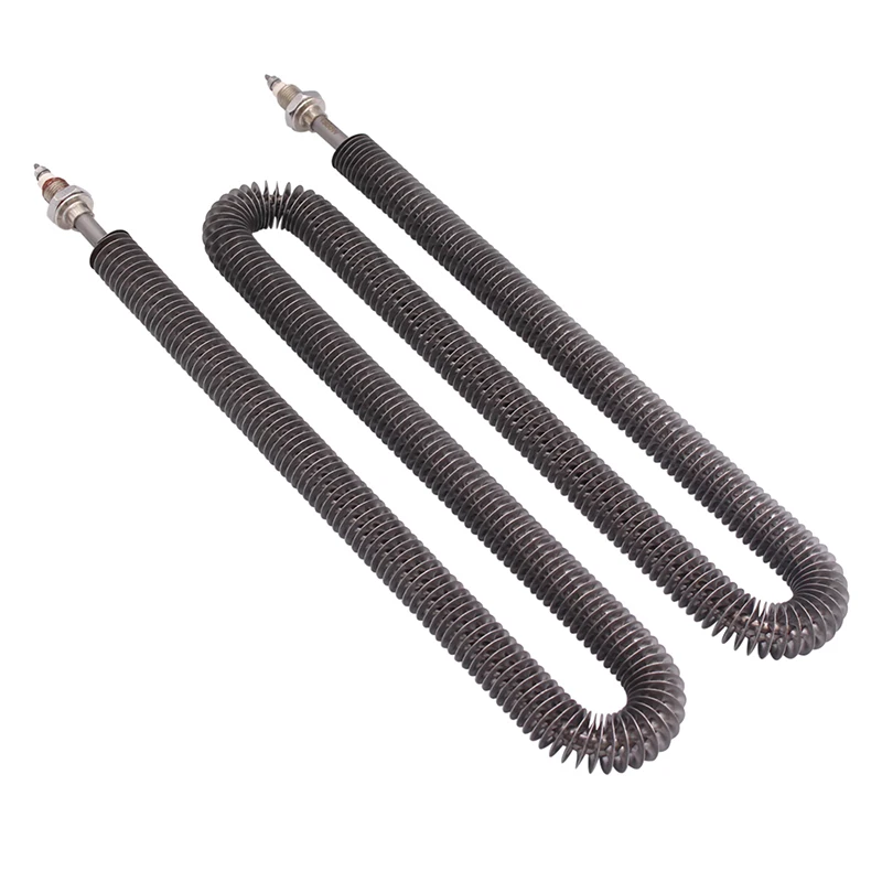 DERNORD Electric Finned Tubular Heater SUS304 Air Drying Oven Heating Element with M12 Thread  220v 1kw/1.5kw/1.8kw/2kw/2.5kw