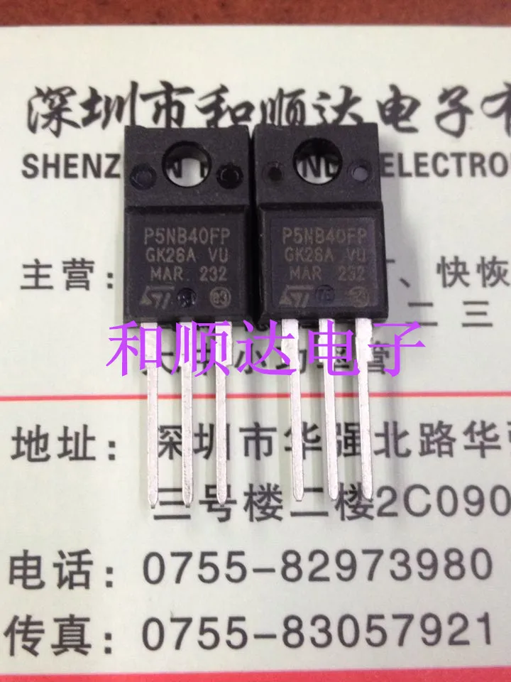Asli Baru 5Pcs/STP5NB40FP TO220F TO-220F