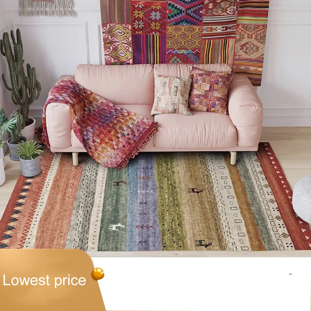 

Nordic Moroccan Ethnic Geometric Kilim livingroom Carpets Simple Bedroom Living Room Carpet Bedside Blanket Study Mat