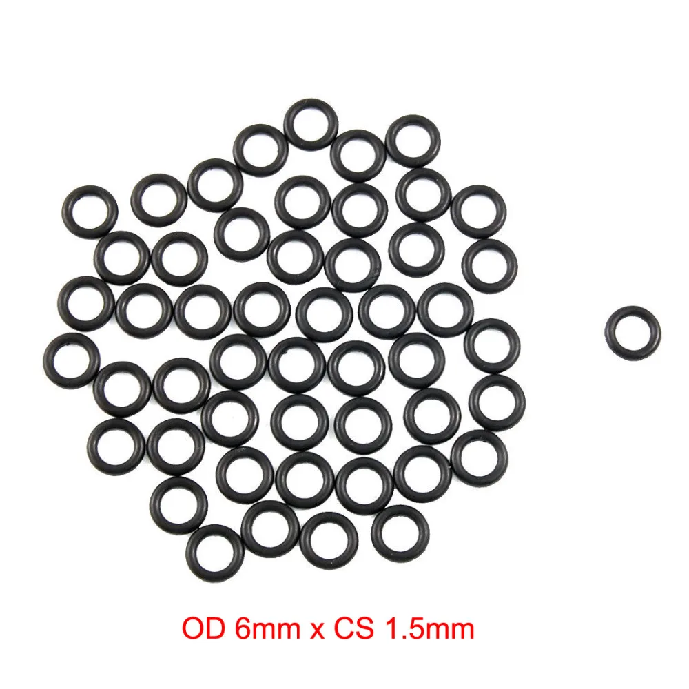 

OD 6mm x CS 1.5mm nitrile NBR black o ring o-ring o rings sealing ring oil rubber gasket