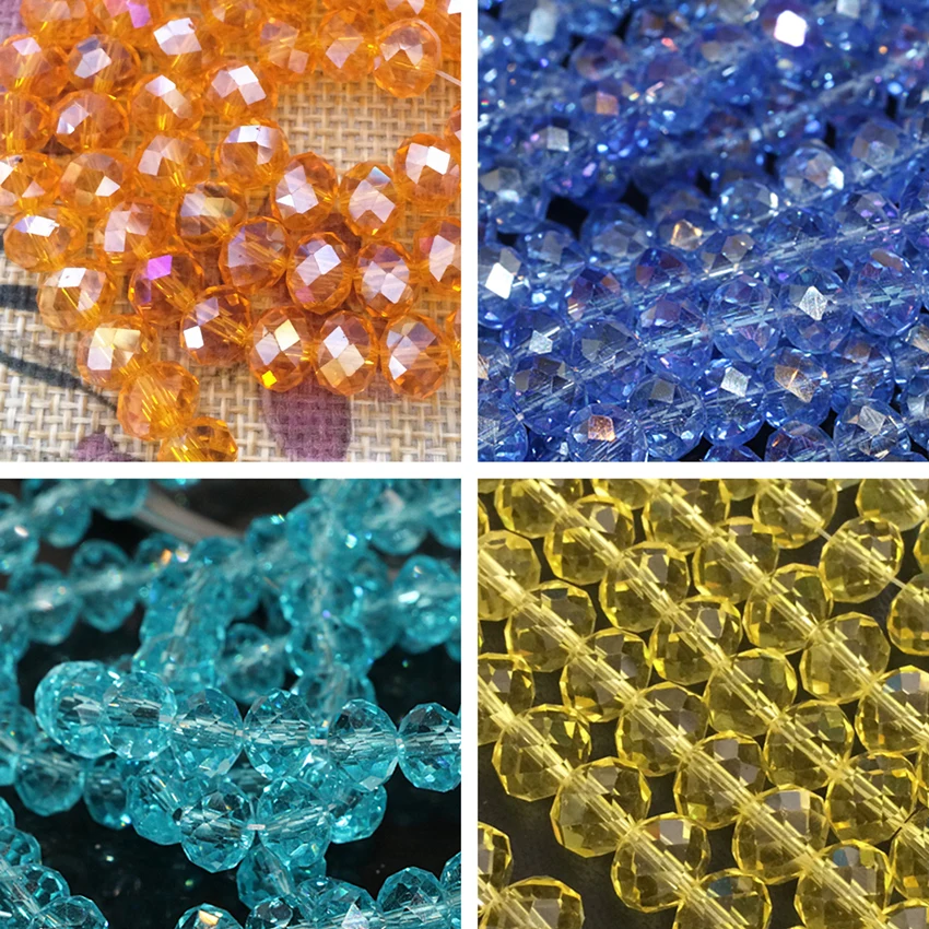 10strand/1500pcs glass crystal 3*4mm faceted rondelle abacus 8 colors high quality charms diy loose spacers beads jewelry B671