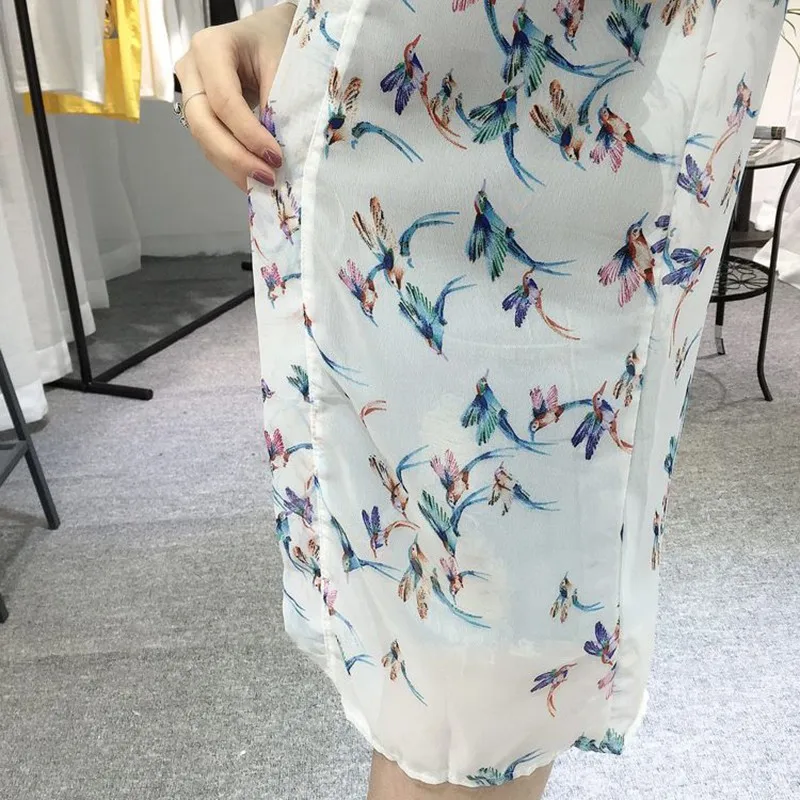 Kimono en mousseline de soie pour femmes, cardigan imprimé floral, chemisier à manches longues, cover-up de plage, chemises pour dames, été