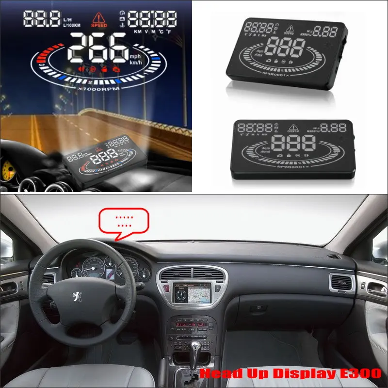 For Peugeot 607/806/807 Head Up Display HUD Car Electronic Auto Accessories Universal Driving Speed Alarm Plug And Play Film