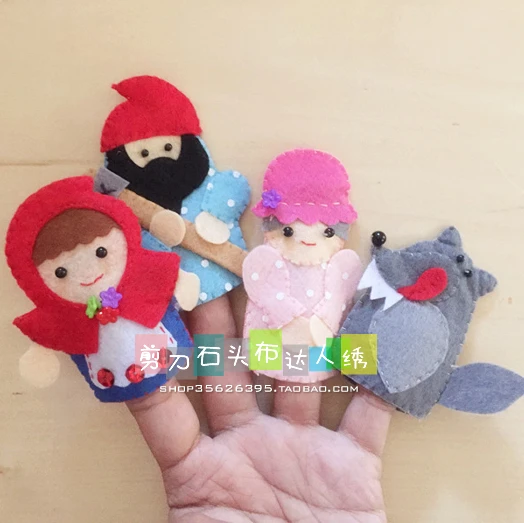 DIY early teach little red riding hood games Fabric Felt kit Non-woven cloth Craft DIY Sewing set Handwork Material DIY needlewo