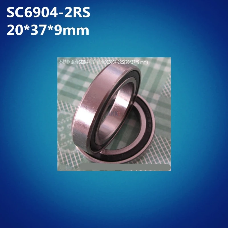 Free shipping 1pcs high qulity S6904-2RS (20*37*9mm) hyrid ceramic stainless steel deep groove ball bearing for bike SC6904 6904