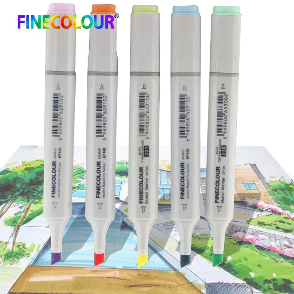 

Finecolour EF100 5pcs Set Manga Marker Sketch Color Architecture Alcohol Based Marker Pen For Drawing