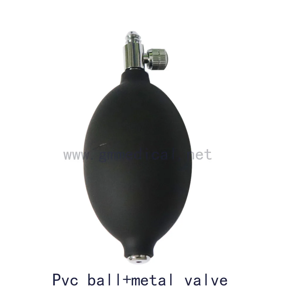 Manual Sphygmomanometer Latex/Pvc ball air inflatable bulb with metal valve use for blood pressure cuff.