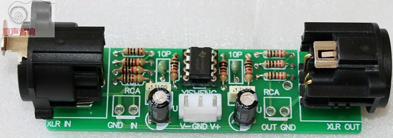 جهاز معالجة توازن NE5532 Op amp, تحويل غير متوازن/توازن إلى لوحة XLR/RCA إلى