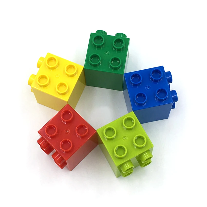 Big Size DIY Building Blocks Sided Figures Bricks 2x2Dot 8PCS Educational Creative Toys for Children Compatible With Brands