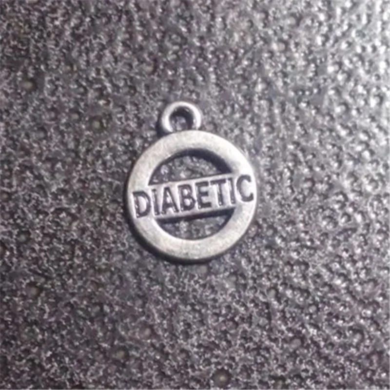 new fashion silver plated diabetic charm for bracelet