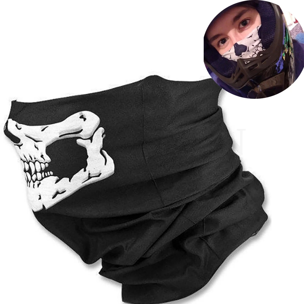 

Skull Bandana Bike Motorcycle Helmet Neck Face Mask Paintball Ski Sport Headband