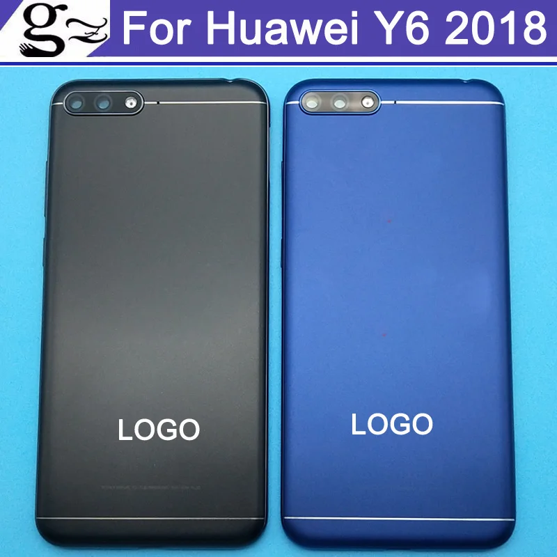 For Huawei Y6 2018 Housing Battery Back Cover Rear Door camera glass For HuaweiY6 2018  Battery Cover with LOGO For Honor