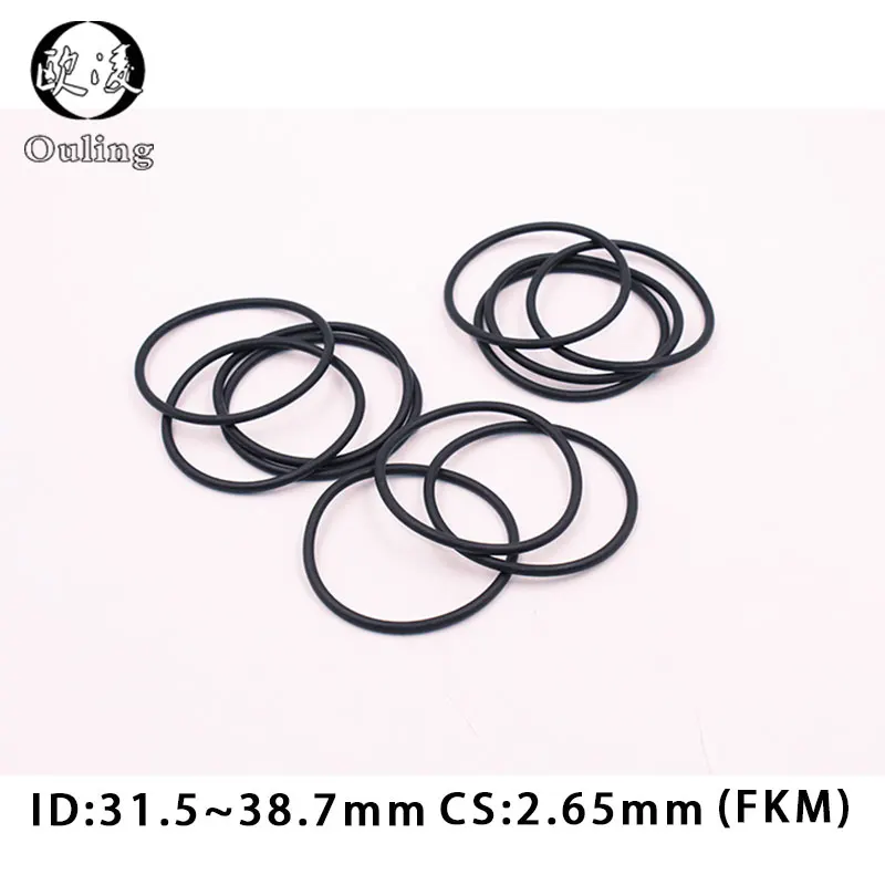 

5PCS Fluorine rubber Ring Black FKM O ring Seal CS:2.65mm ID31.5/32.5/33.5/34.5/35.5/36.5/37.5/38.7mm Seal Oil Ring Gasket