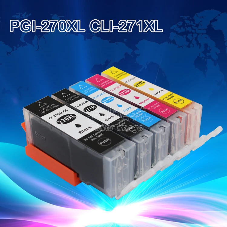 INK  WAY High capacity PGI-270 CLI-271 compatible printer ink cartridge with chip,5 Pack