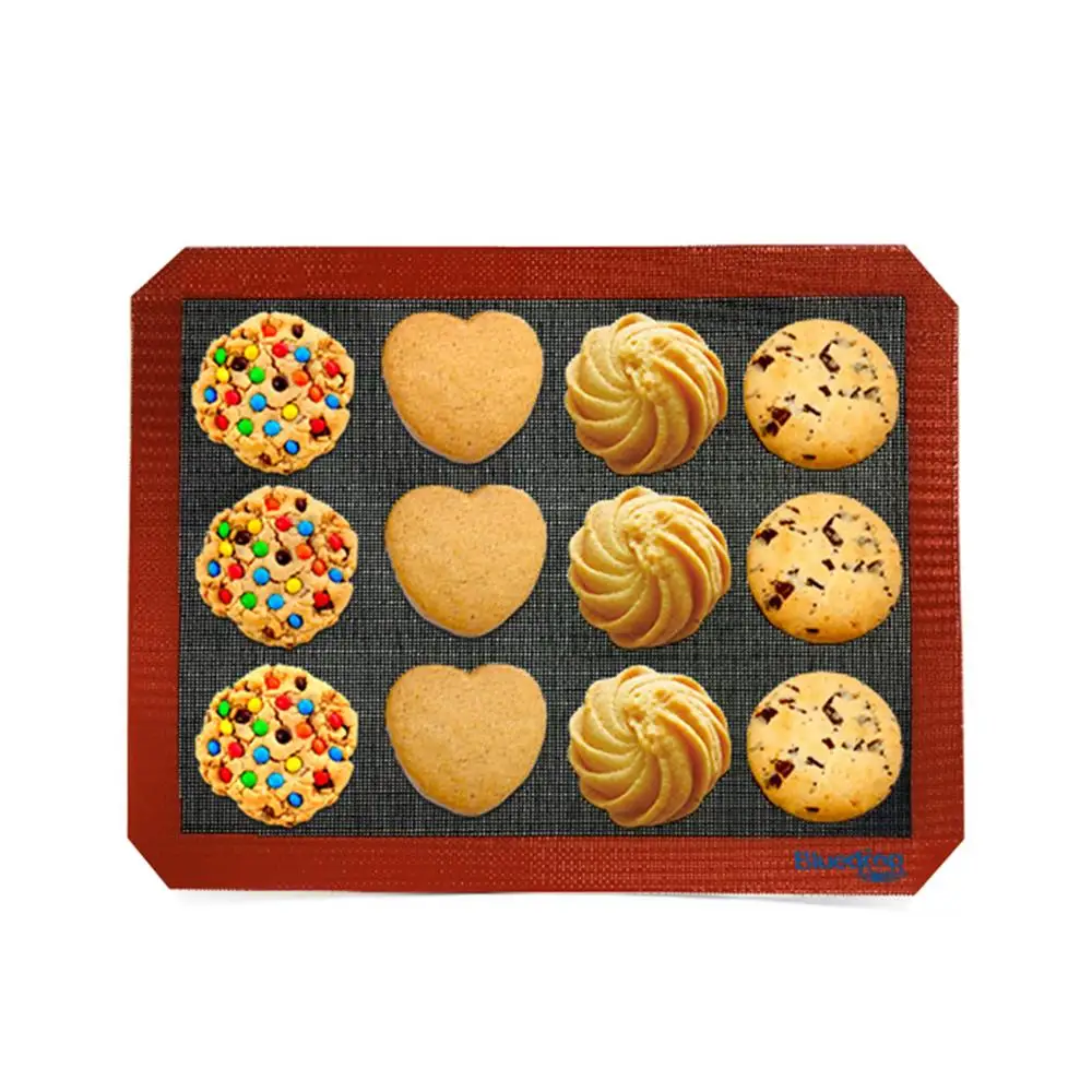 Bluedrop Non stick bread baking mat Eclair baking sheet cookies biscuits bakery liner mesh silicone baking mesh liners 29.5x42cm