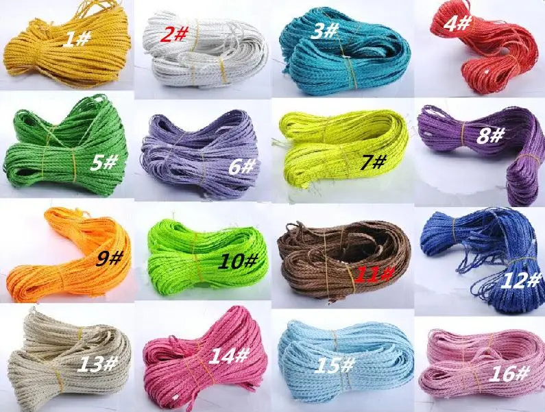 Free Ship 5mm Flat Faux Braided Leather Cord, 5mm DIY Cord Supplies, Bracelet & Necklace Cord