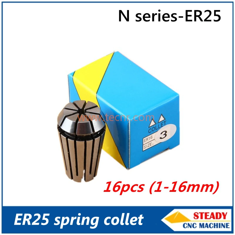 ER25 spring collet clamp from 1 mm to 16 mm for CNC router machine