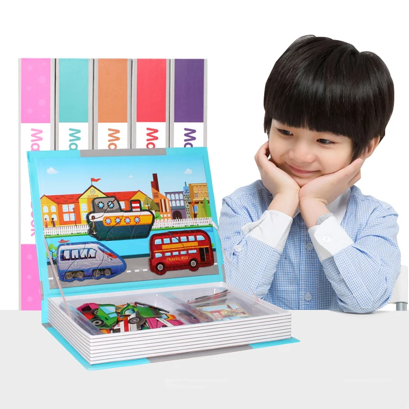 Children Educational Toys Magnetic Puzzle Geometry Puzzle Artful Board Spell Magnetic Puzzle Magnetic Toy Geometry Shapes