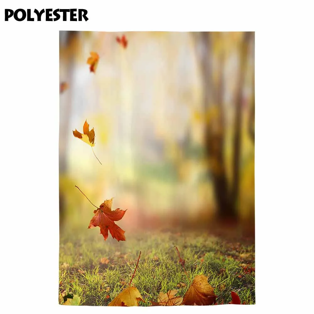 Allenjoy professional photography background Blur bokeh  autumn falling leaves backdrop photo studio Real scene photocall