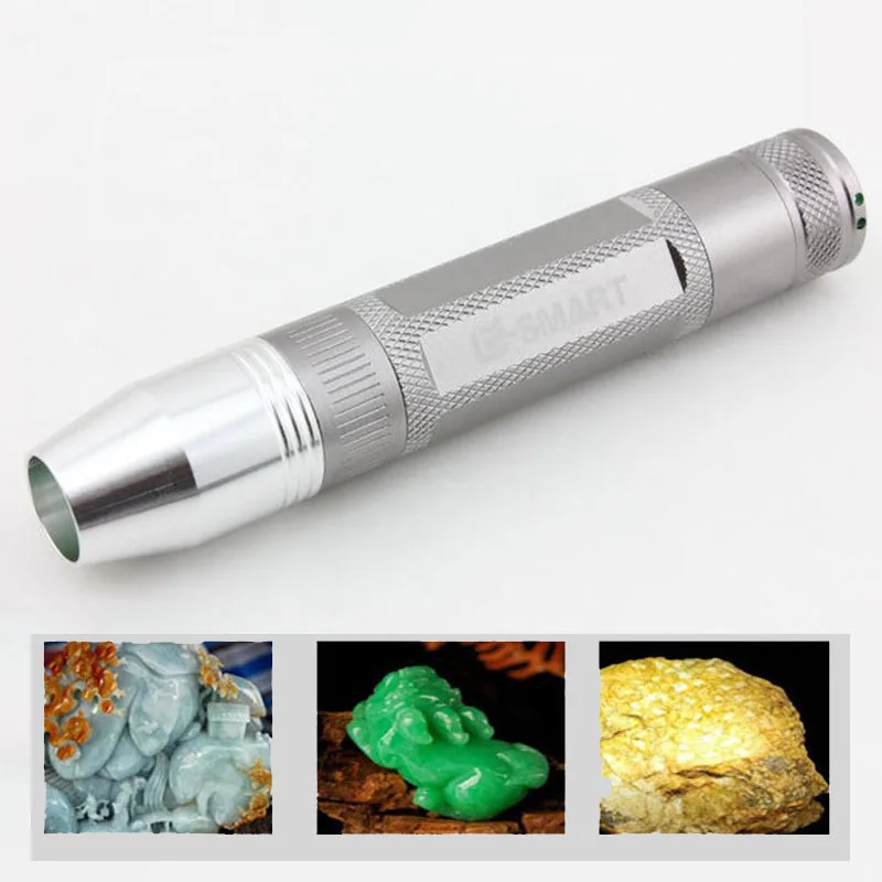 Mini LED Jewelry jade glare Torch Flashlight Aluminum white or yellow light source Jade Jewelry detection Identification