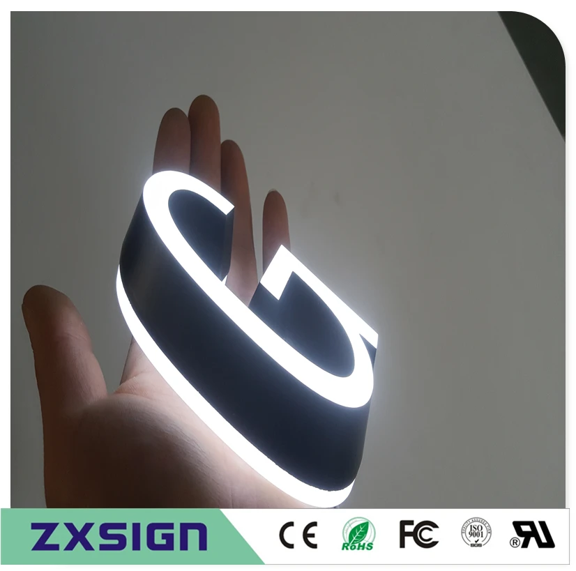 Factory Outlet Mini Acryl Front & Back Verlichting Led Letters, Kleine Led Borden Voor Receiption