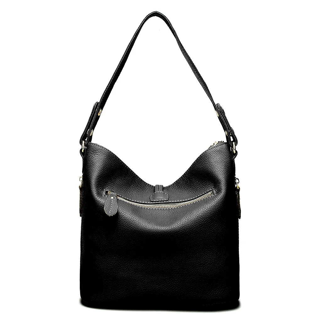 Zency nuova borsa a tracolla da donna stilista nappa in metallo 100% vera pelle da donna messenger elegante borsa regalo bianca