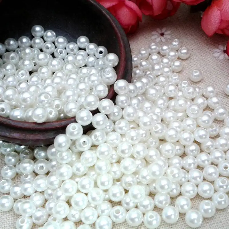 4mm -20mm diameter 1KG DIY white pearl beads for garments and handmade decorative accessories