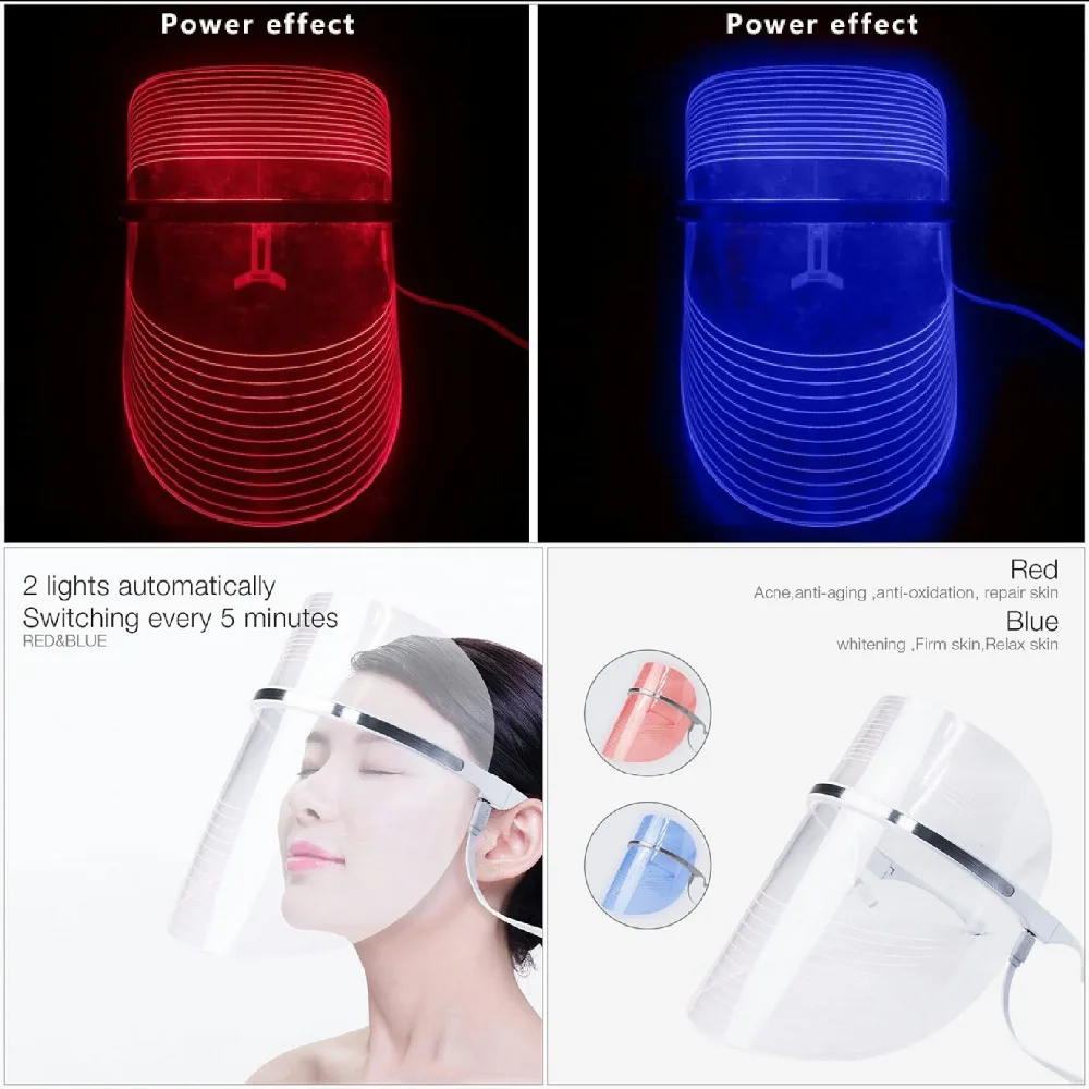 BlueRay RedRay Beauty Instrument Colors LED Mask Whitening Freckle Acne Anti-Wrinkle mian mo yi IPL Infrared Spectrometer