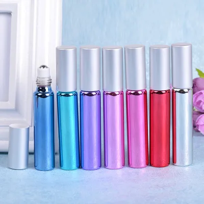 By DHL 200Pcs/Lot 10ml Glass Roll On Bottle Perfume Bottle Refillable Perfume Atomizer 10cc Fragrance Bottle Free Shipping