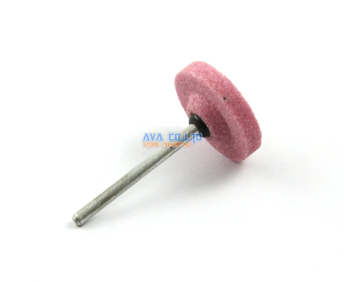 20 Pieces 25x5mm Mounted Point Pink Aluminum Oxide Abrasive Grinding Stone Wheel 3mm Shank