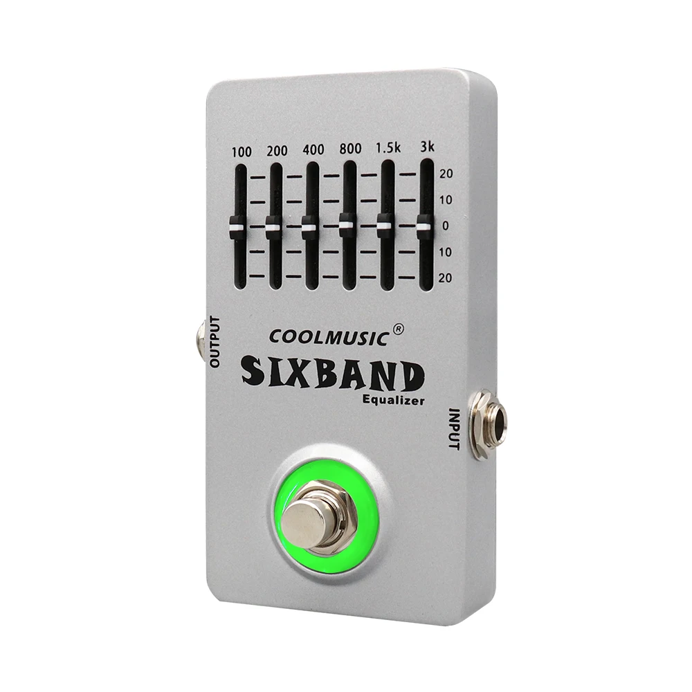 Electric Guitar Effect EQ Pedal Musical Instrument 6-Band Equalizer Full Metal Shell True Bypass Stringed Instrument Accessories