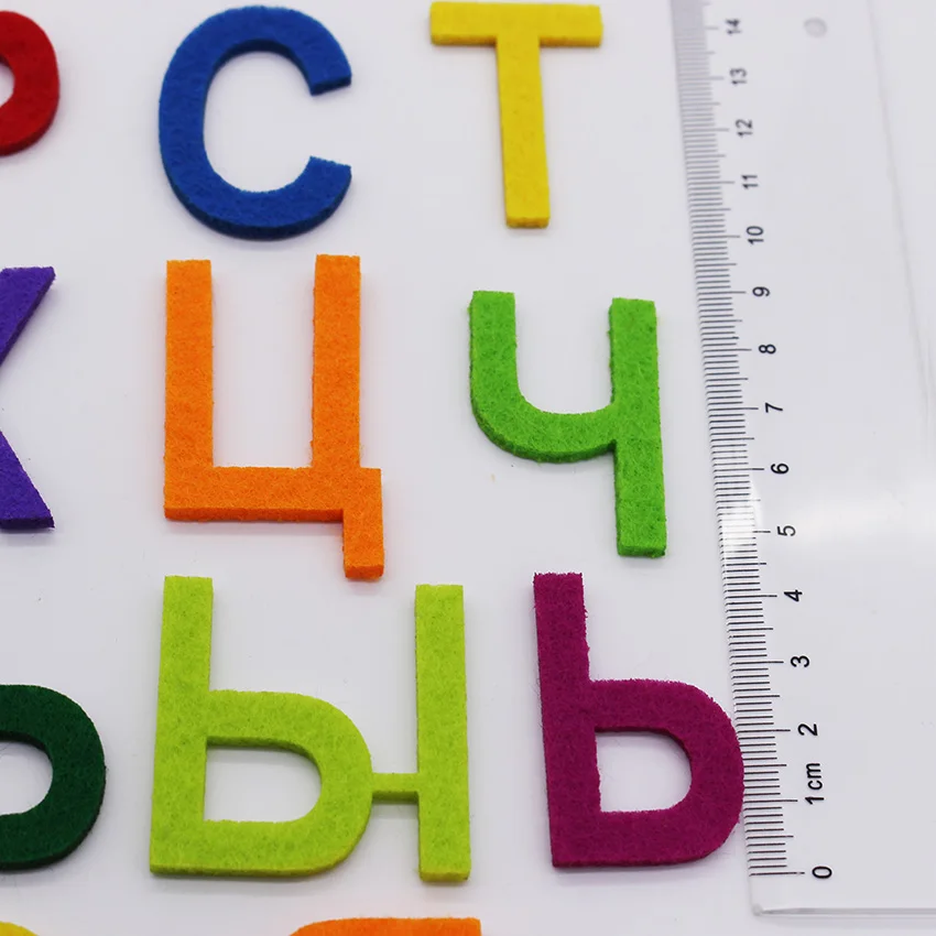 CMCYILING Cartoon Felt Alphabet For Sewing Scrapbooking Handwork Toy Home Decoration Felt Craft Letters Pack 33 Pcs