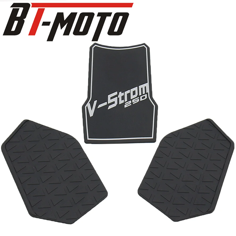 Fit For Suzuki V-STROM 250 V-Strom250 VSTROM DL250 Motorcycle Stickers Rubber Tank Pad Protector Side Non Slip Protection Decals