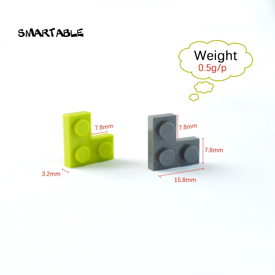 Smartable Đĩa 2X2 Góc Khối Xây Dựng Bộ Phận Tự Làm LOGO Giáo Dục Đồ Chơi Sáng Tạo Tương Thích Thương Hiệu Lớn 2420 Đồ Chơi 200 cái/lốc