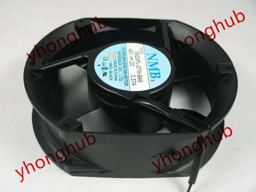 

NMB-MAT 5920PL-07W-B49 D57 DC 48V 0.37A 172x150x51mm Server Cooling Fan