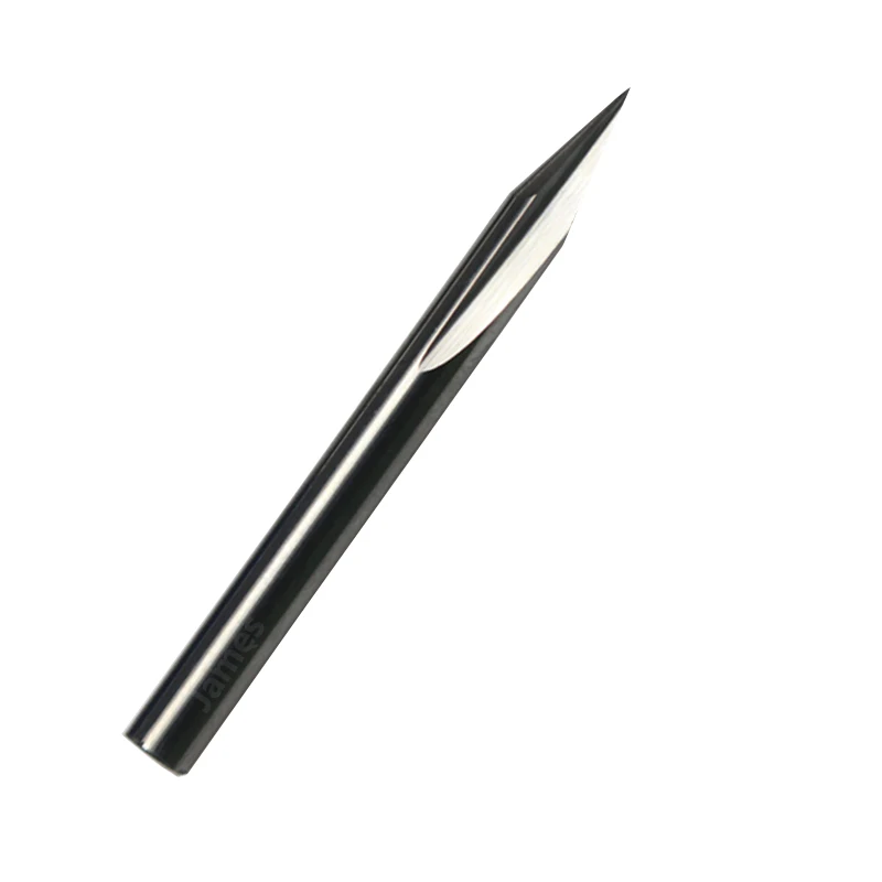 1pc 3.175mm SHK Double Flutes Straight V Engraving Tools Two Flutes Straight V Bits for Hardwood Straight V Cutting Milling