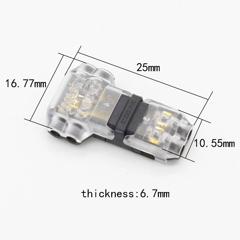 5Pcs/lot 2 Pin 2 Way 300v 10a Universal Compact Wire Wiring Connector T SHAPE Conductor Terminal Block With Lever AWG 18-24