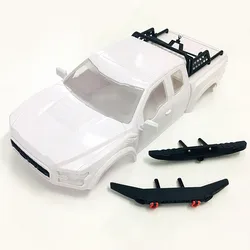 KYX Corrida ABS Ford Raptor Duro Corpo com Bumper & Rack Pneu Sobressalente 325 milímetros Corpo Shell Branco para RC rastreador de Carro Traxxas TRX4 TRX-4