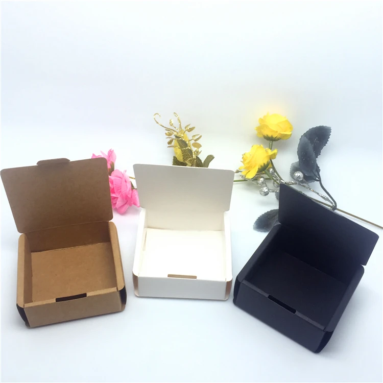 7 Size Brown White Kraft Paper Aircraft Gift Boxes Handmade Soap Packing Box Smal Jewelry Candy Storage Paper Box 100pcs\lot