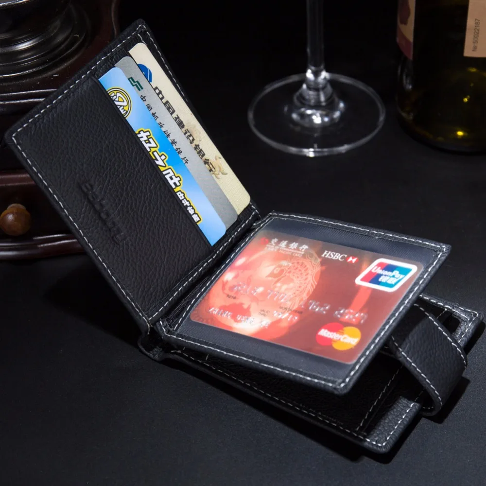 Men Wallets Genuine Cow Leather Wallets Brand With Coin Pocket Purse Card Holder Fashion wallet