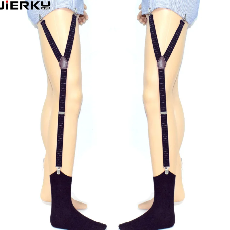 Man Kemeja Suspender Kaus Kaki Garter Kaki Kawat Gigi Elastis Tali Pria Kemeja Seragam Bisnis Pemegang 1 pair