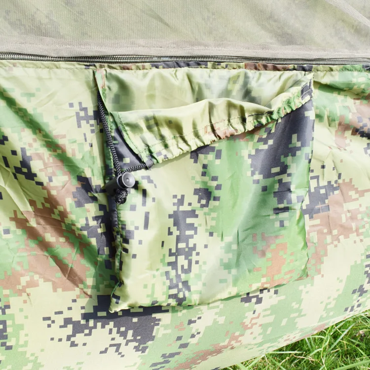 SWIFT 250x135cm Portable Camouflage  High Strength Parachute Nylon Camping Mosquito Hammock With Mosquito Nets