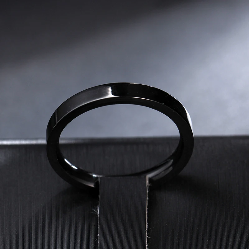 3mm wide 316 ultra-fine titanium steel ring men and women ring tungsten steel ring factory direct