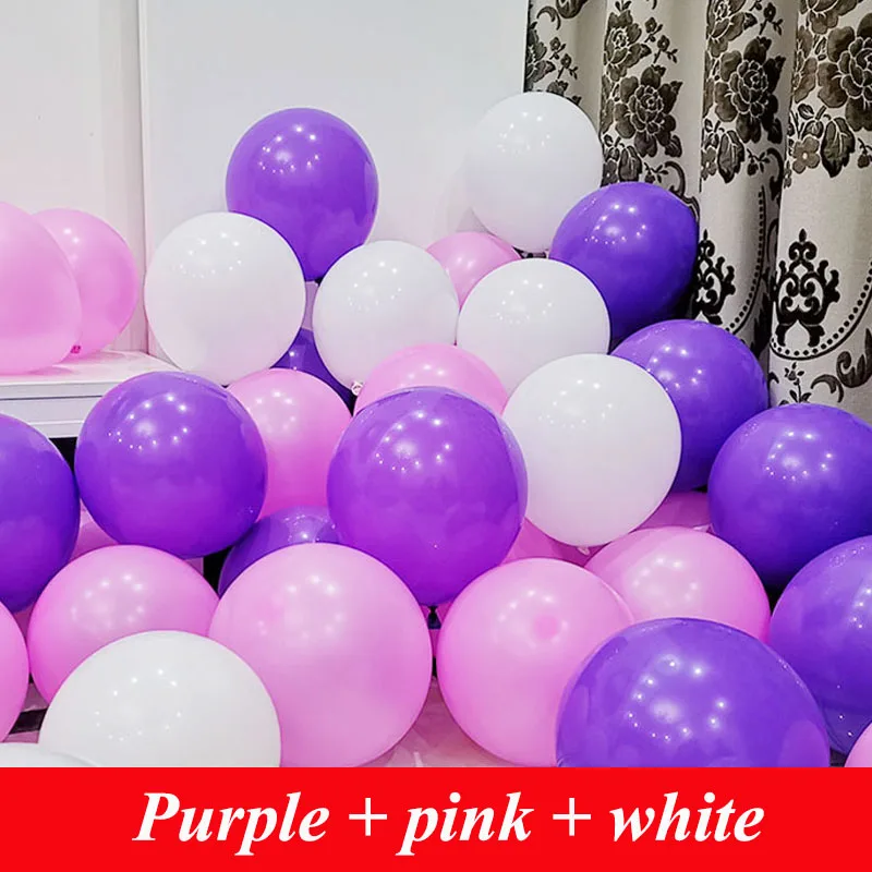 30Pcs/lot Pink Clear White Round Ballons Transparent Balloons Latex Helium Float Birthday Party Baby Shower Wedding Decor Balls